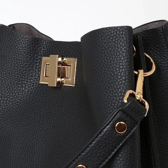 Lulu’s Chic Street Black Tote Bag - Picture 4 of 11